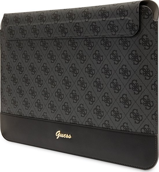 Mbështjellës laptopi Guess 4G Smooth, 13/14", PU, i zi