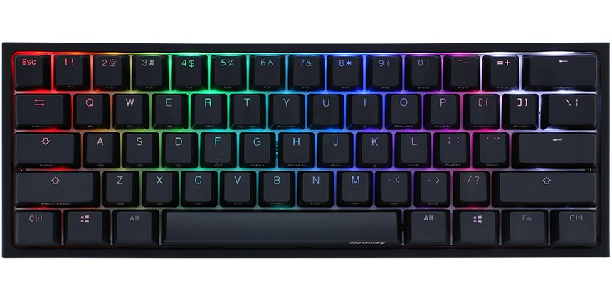 Tastierë Ducky One 2 Mini, 60%, Cherry MX Brown, RGB, e zezë