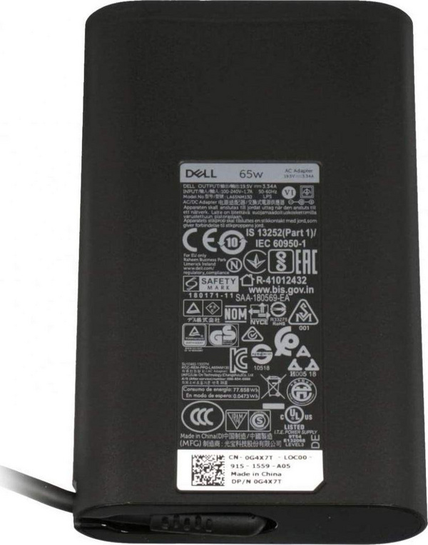 Адаптер за напојување за лаптоп Dell, 65 W, 5 мм, 3,3 A, 19,5 V (G4X7T)