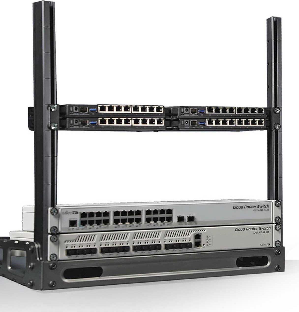Рафт за мрежа MikroTik SR-10U, 19\", 10U, алуминиум