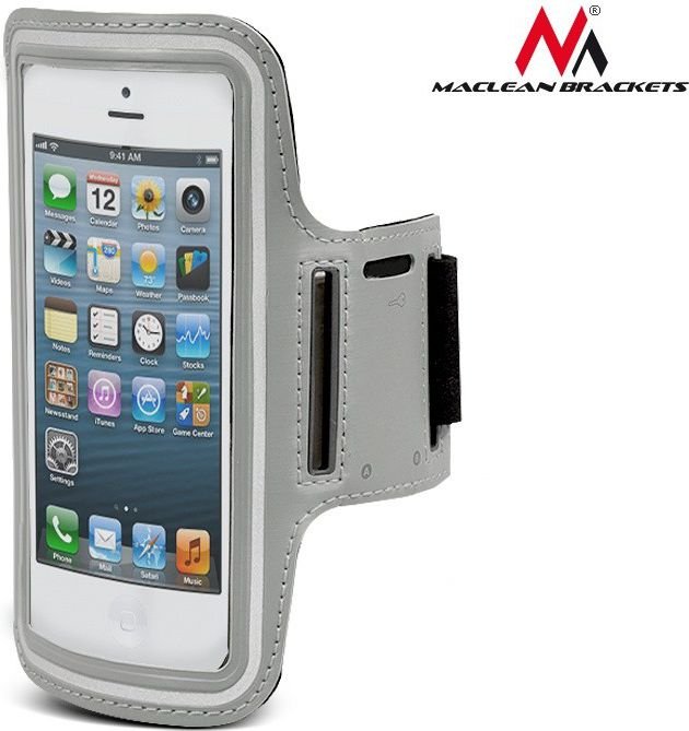 Mbajtëse për celular Maclean, 4.8", e hirtë