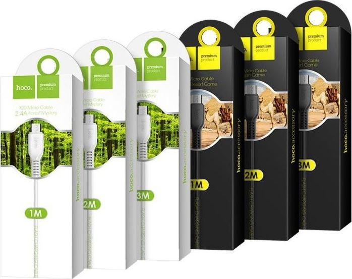 Kabllo USB Hoco X88, USB A në USB C, 3m, e bardhë