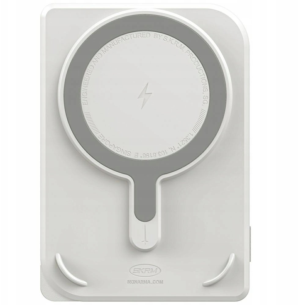 Power bank magnetik SKINARMA NEXUS MECHA, 5000 mAh, me qëndrim, gri e çelët