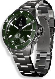 Ora inteligjente hibride Withings ScanWatch Nova, 42mm, monitorim temperature, e gjelbër