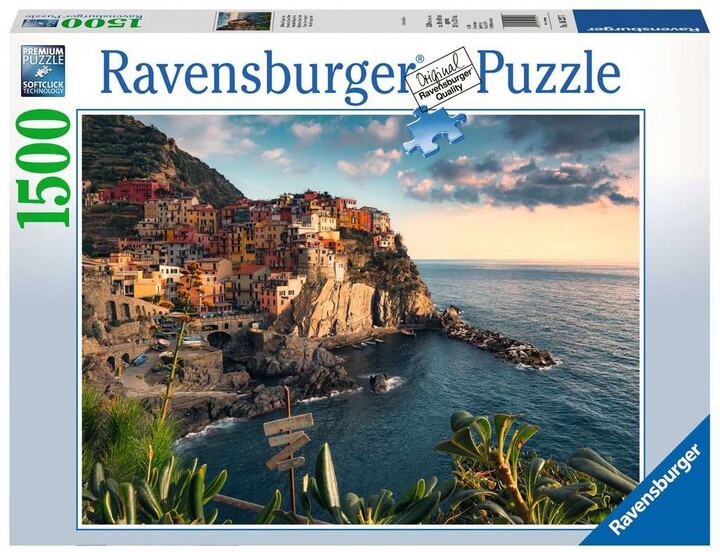 Puzzle Ravensburger - View of Cinque Terre, 1500 copë