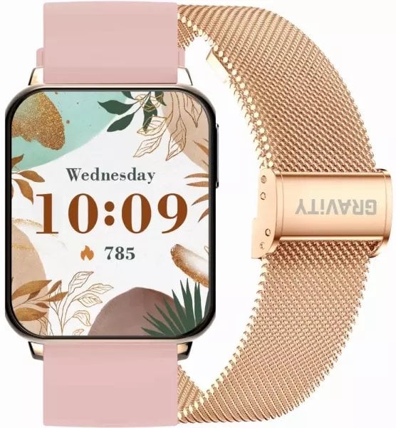 Smartwatch GRAVITY GT26-1, 1.27", funksion thirrjesh, rose gold