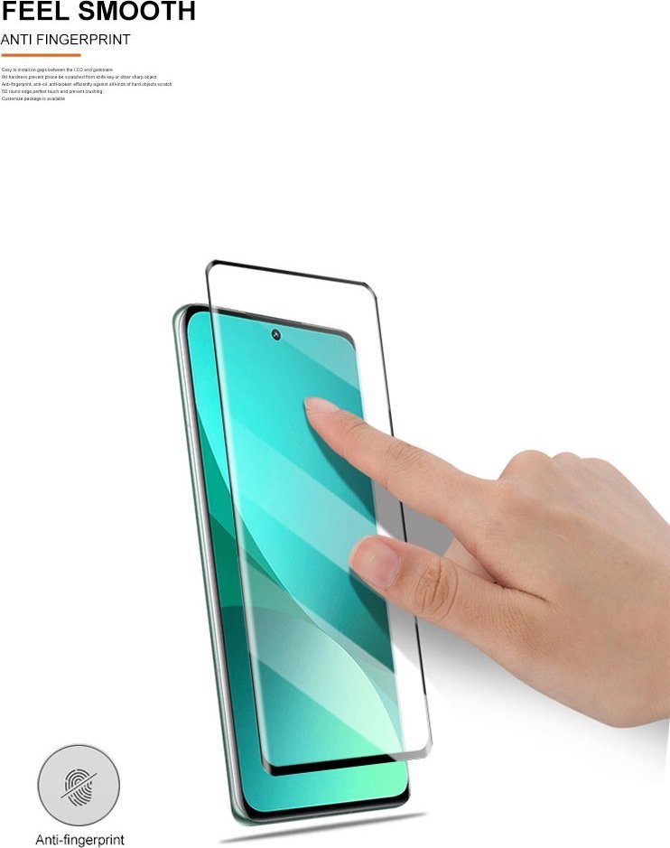 Xham mbrojtës Techonic Mocolo 3D, Xiaomi 12 Pro, 9H, Full Glue, me kornizë të zezë