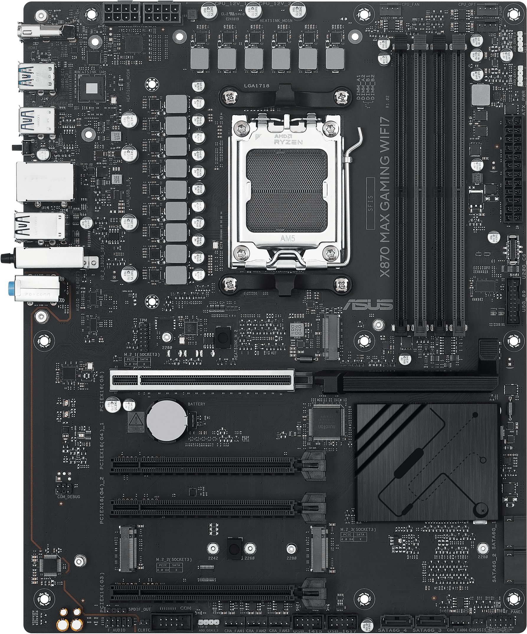 Pllakë amë ASUS X870 MAX Gaming WiFi 7, socket AM5, DDR5, ATX