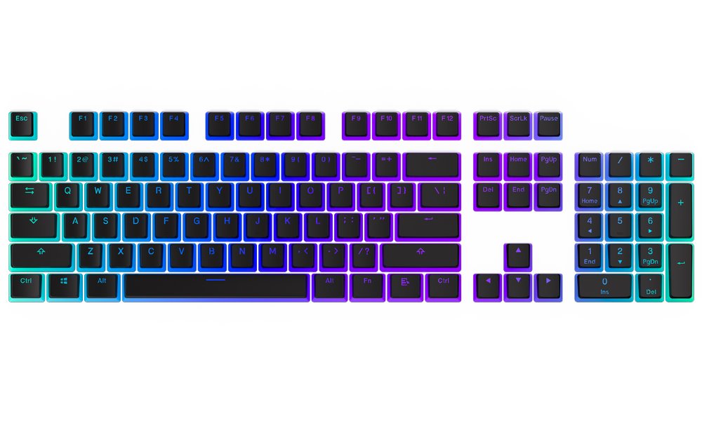 Taste Endorfy PBT Pudding Keycaps, 104 taste, e zezë 