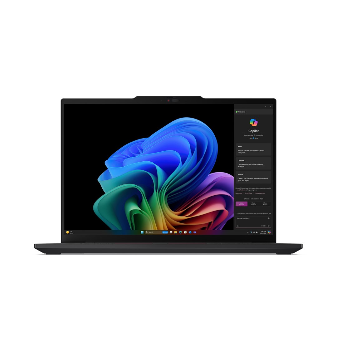 Laptop Lenovo ThinkPad T14s Gen 6 (Snapdragon) Copilot+ PC, 14", Qualcomm Snapdragon X1E-78-100, 32GB LPDDR5x-SDRAM, 1TB SSD, Qualcomm Adreno, i zi