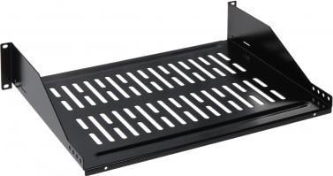 Rafte RACK Delta Shelf P19-2U/356, 19", 2U, 356mm, set 2 copë, të zinj