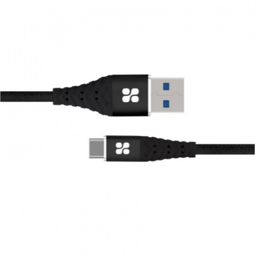Kabllo Promate NeverLink USB - USB-A, 3A, 1,2m, e zezë