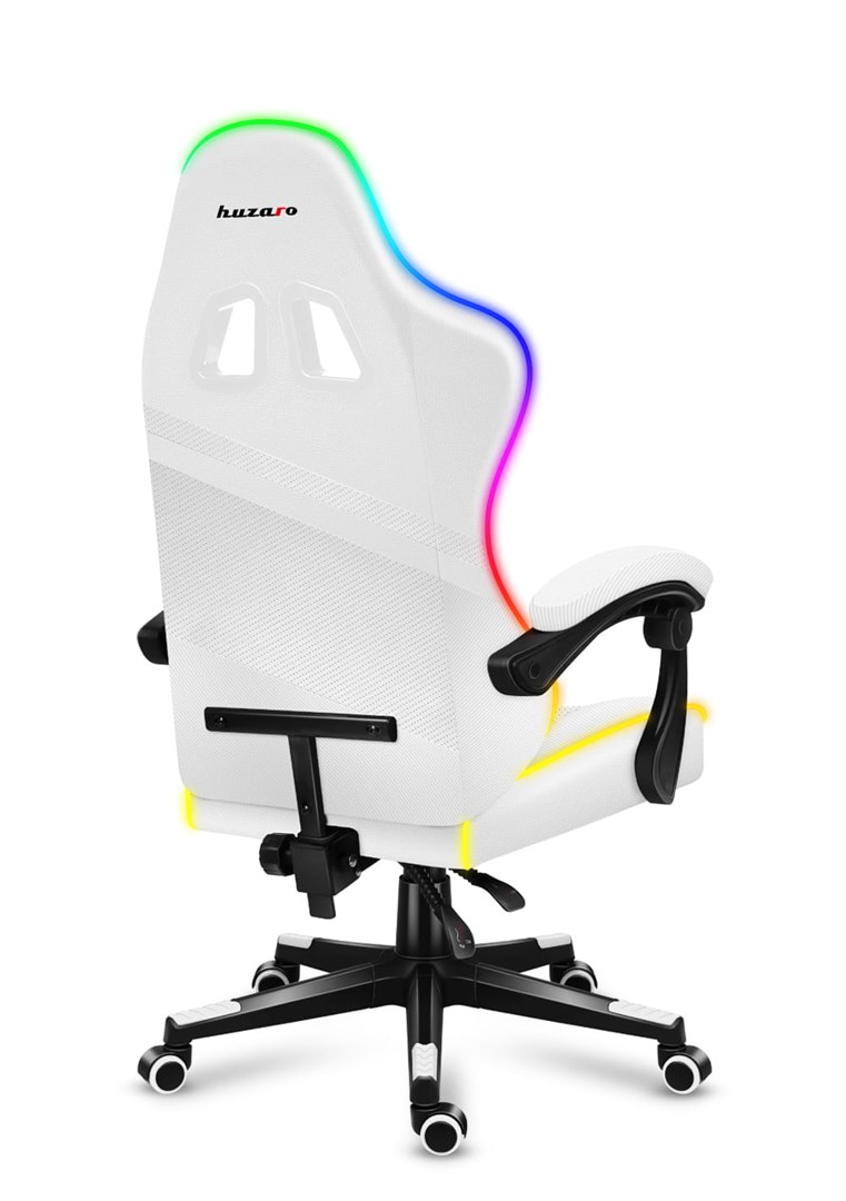 Karrige lojërash Huzaro Force 4.4 RGB, 130kg, e bardhë