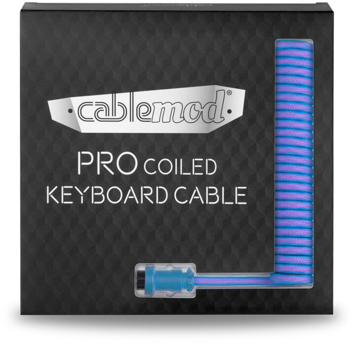 Kabllo spirale CableMod Pro, USB-C/USB-A, 1,5m, e kaltër