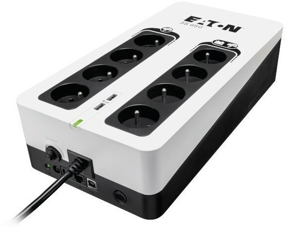 Mbrojtës për shkarkesa elektrike Eaton 3S 850 FR, 850VA/510W, i bardhë/zi