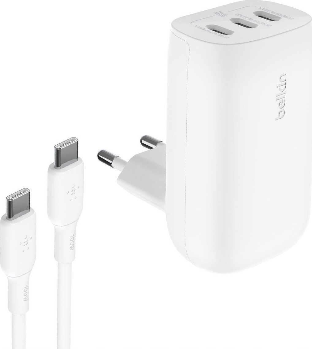 Karikues muri Belkin BoostCharge, 3 porta USB C, 67W, i bardhë