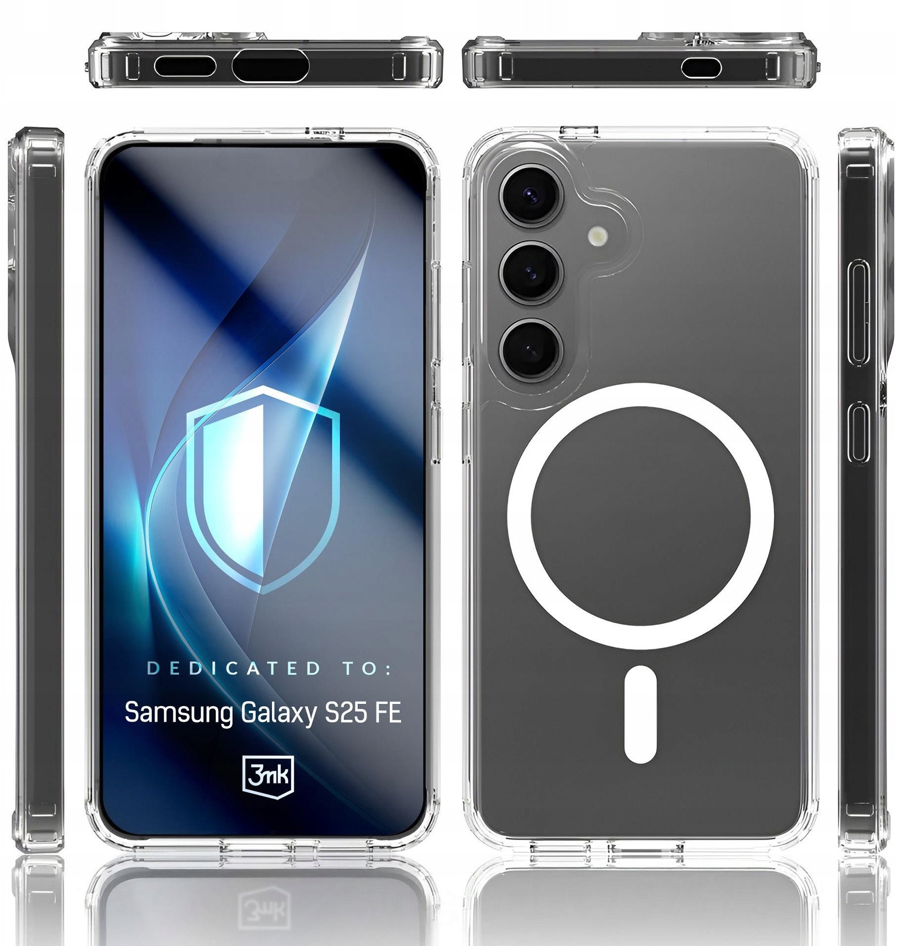 Футрола за телефон 3MK Armor MagCase, за Samsung Galaxy S25 FE, проѕирна