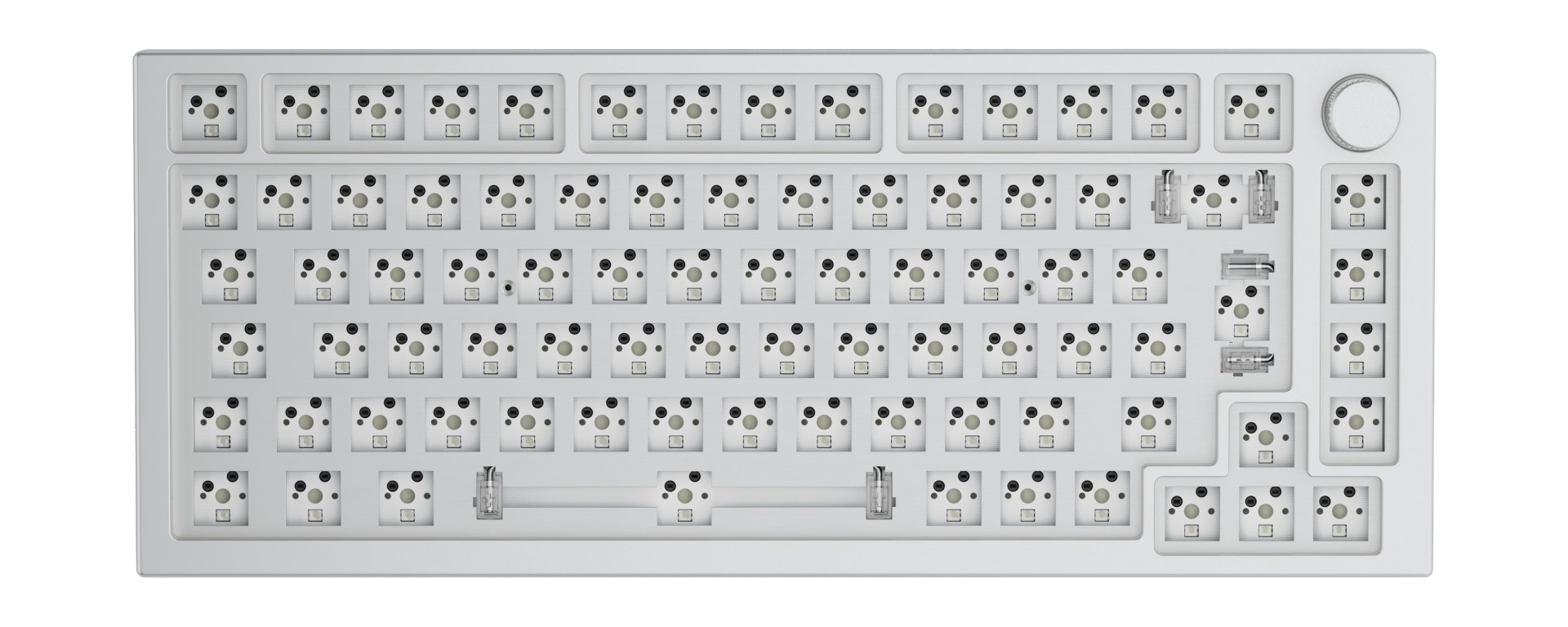 Tastierë Glorious GMMK Pro Barebone, 75%, e argjendtë