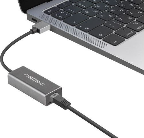 Мрежна картичка Natec Cricket NNC-1924, USB 3.1, RJ45 гигабит, сива