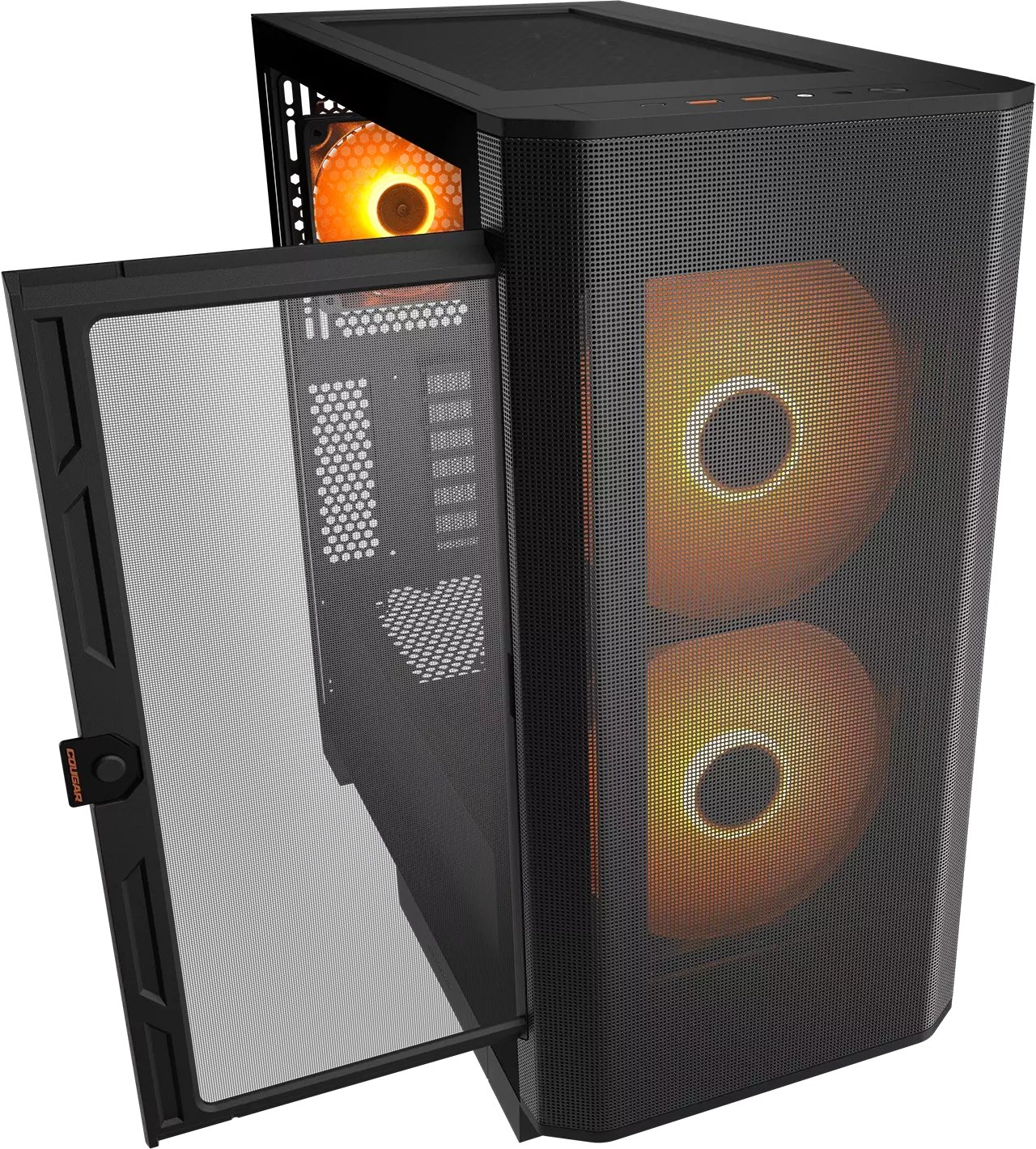 Kutia kompjuterike Cougar CGR-5YA6B-RGB, ATX Mid Tower, ARGB, xham i temperuar