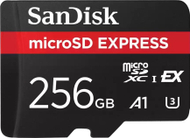 Kartelë memorie SanDisk Express Storage, MicroSD, shpejtësi e lartë, e zezë