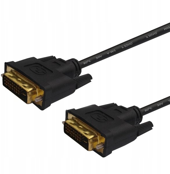 Kabllo DVI SAVIO CL-31_A, DVI-D 18+1 single link, 1.8m, e zezë
