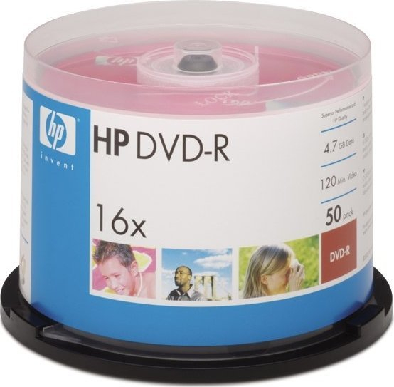 Disqe DVD-R HP, 4.7GB, 16x, paketim 50 copë