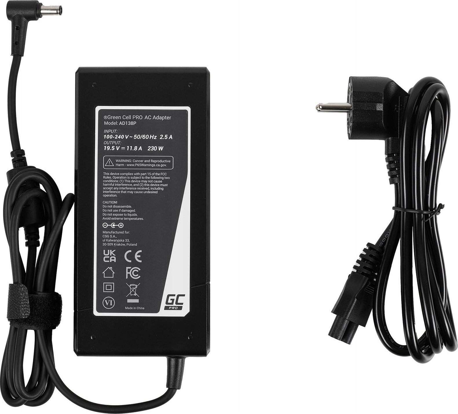 Adapter universal Green Cell AD138P, inverter 230 W, 19.5 V, i zi