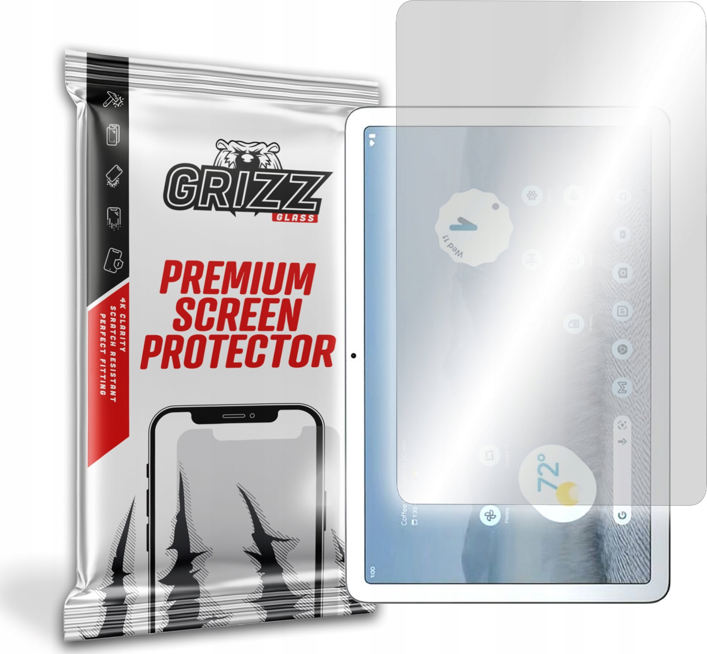 Xham mbrojtës GrizzGlass Hybrid Glass Google Pixel Tablet, transparent