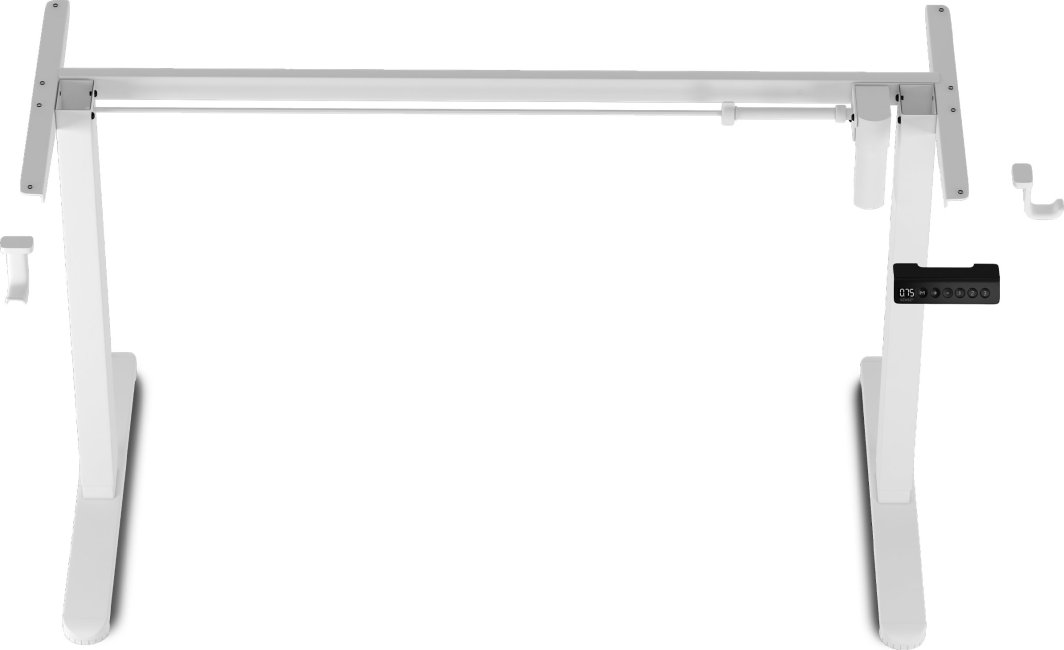 Tavolinë ekektrike Sense7 Nojo, e rregullueshme, e bardhë