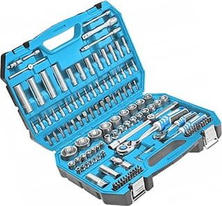 Set veglash Högert Technik HT1R440, 144 pjesë, 1/4" dhe 1/2", në kuti