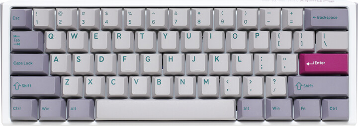 Tastierë Ducky One 3 Mist, Cherry MX Red, US, e bardhë/hirtë