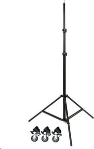 Stativ ndriçimi Walimex pro, me rrota, i rregullueshëm, i zi