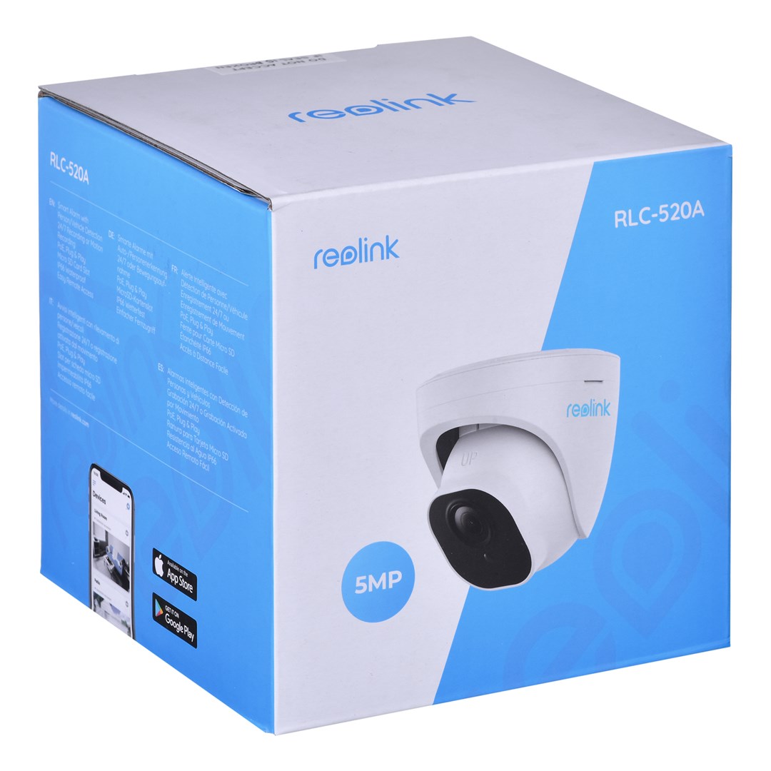 Kamerë sigurie Reolink RLC-520A, 5MP, 1920p, PoE, e bardhë