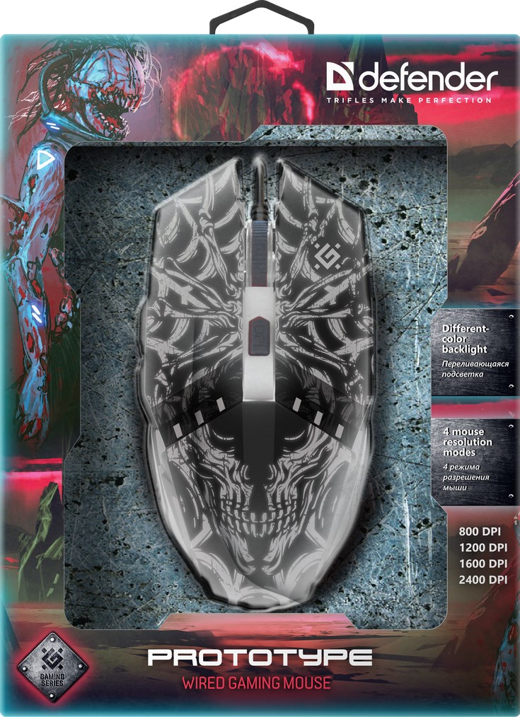 Mouse Defender GM-670L, оптички, 2400 DPI, црн