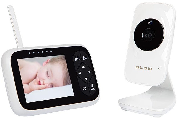 Monitor bebes BLOW Electronic, ekran 3.2" LCD, me audio, i bardhë