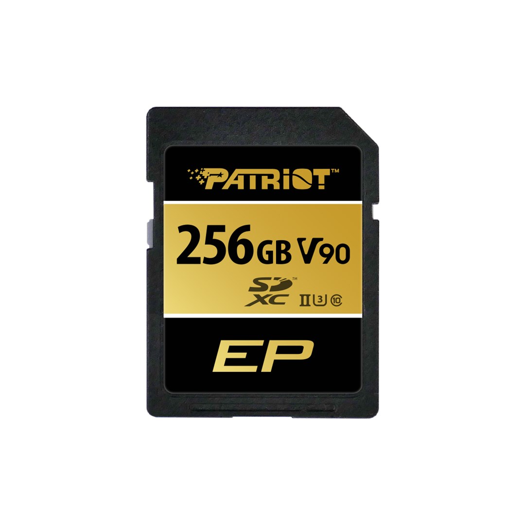 Kartë memorie Patriot V90, 256GB, SDXC, UHS-II, e artë