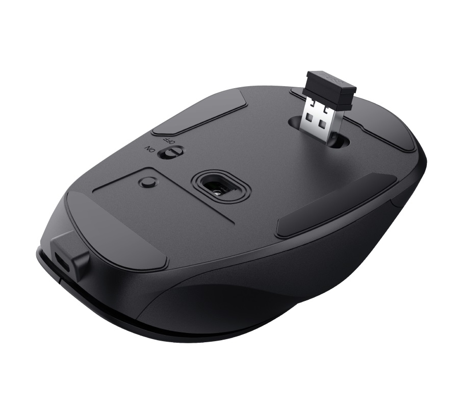 Maus TRUST Fyda, optik, 2400 DPI, 6 butona, Wireless, i zi