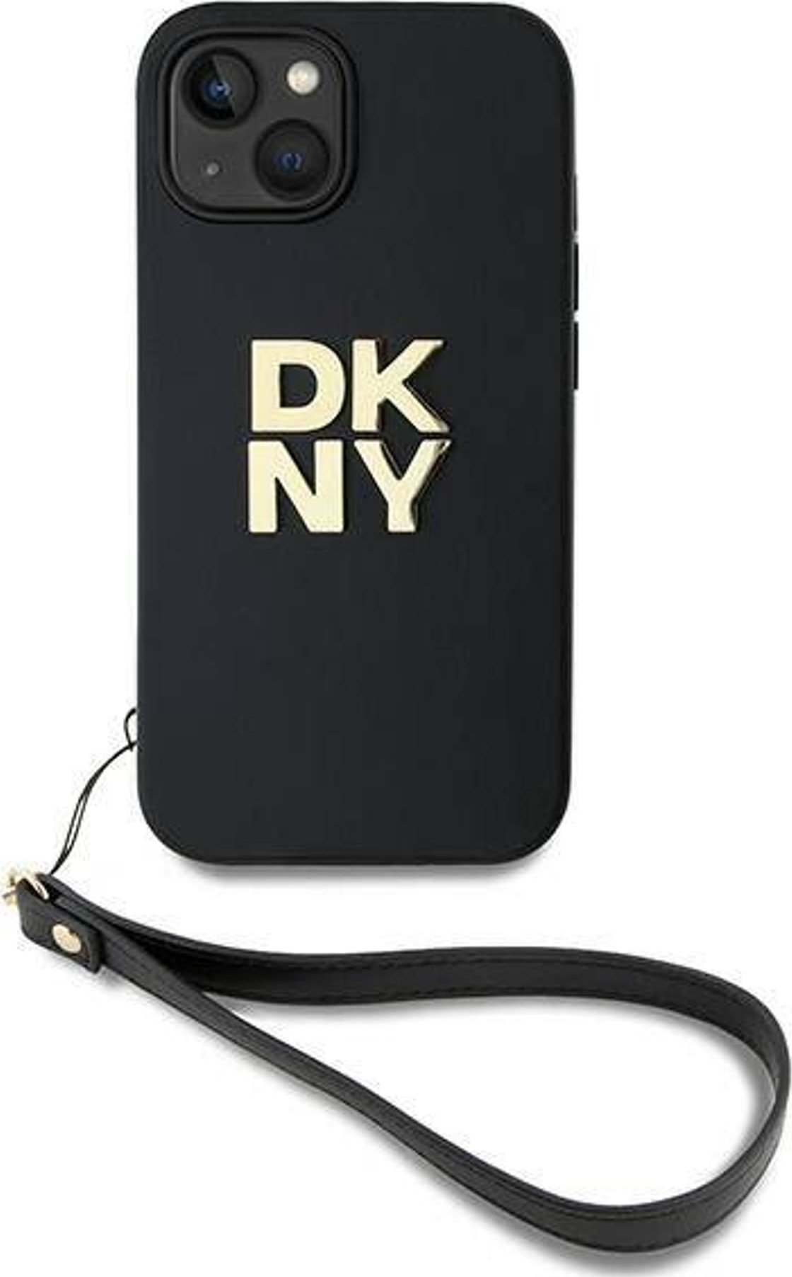 Mbulesë telefoni DKNY DKHCP15MPBSWSK për iPhone 15 Plus 6.7", hardcase me rrip kyçi, e zezë