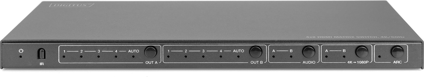 Ndërrues HDMI Matrix Digitus 4x2, 4 hyrje, 2 dalje, 4K 60Hz