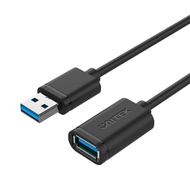 Kabllo Unitek, USB A / USB A, 1.5 m, e zezë
