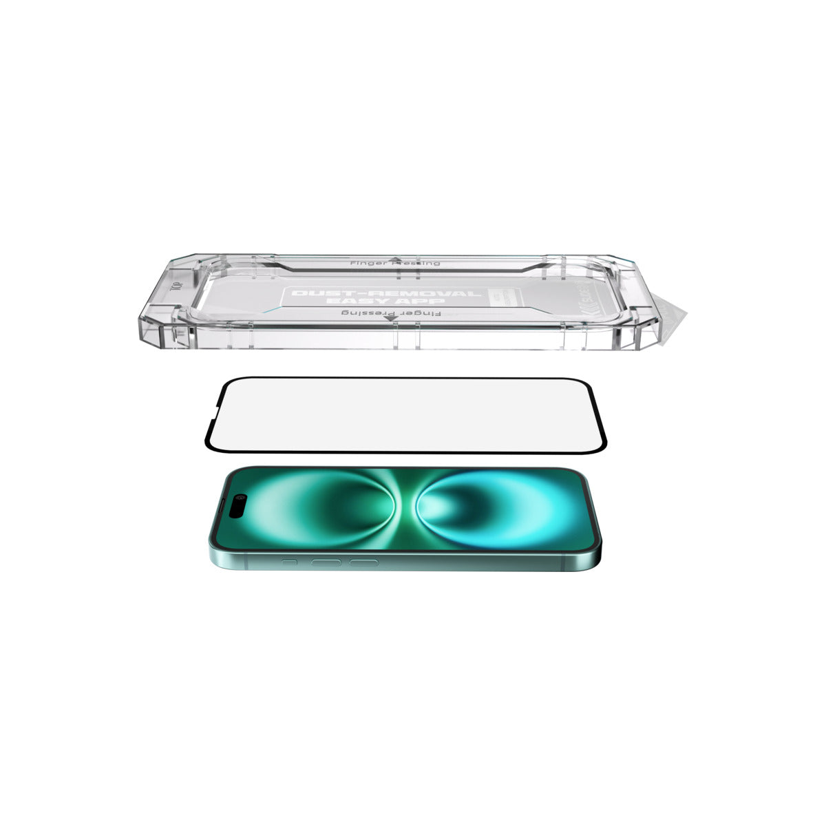 Mbrotës ekrani NEXT ONE All-rounder, xham i kalitur, për iPhone 16, transparent