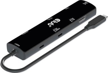 HUB USB Club 3D USB-C USB4, 6 në 1, HDMI 8K, PD 100W, i zi