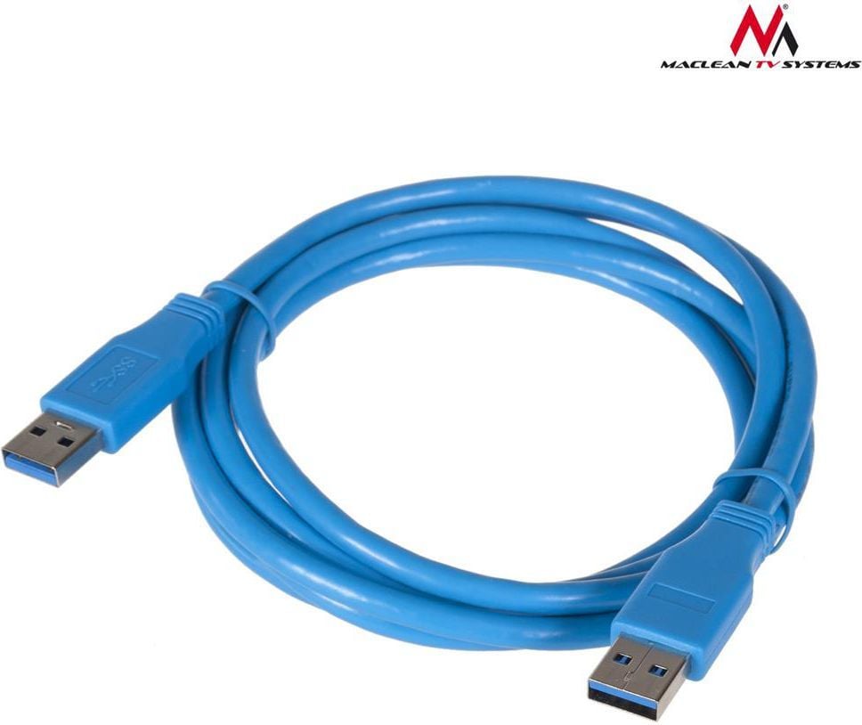 Kabllo USB Maclean MCTV-583, USB A në USB A, 3 m, blu