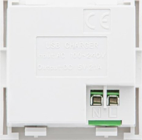 Prizë muri Maclean MCE728W, 2x USB, 2.1A, e bardhë