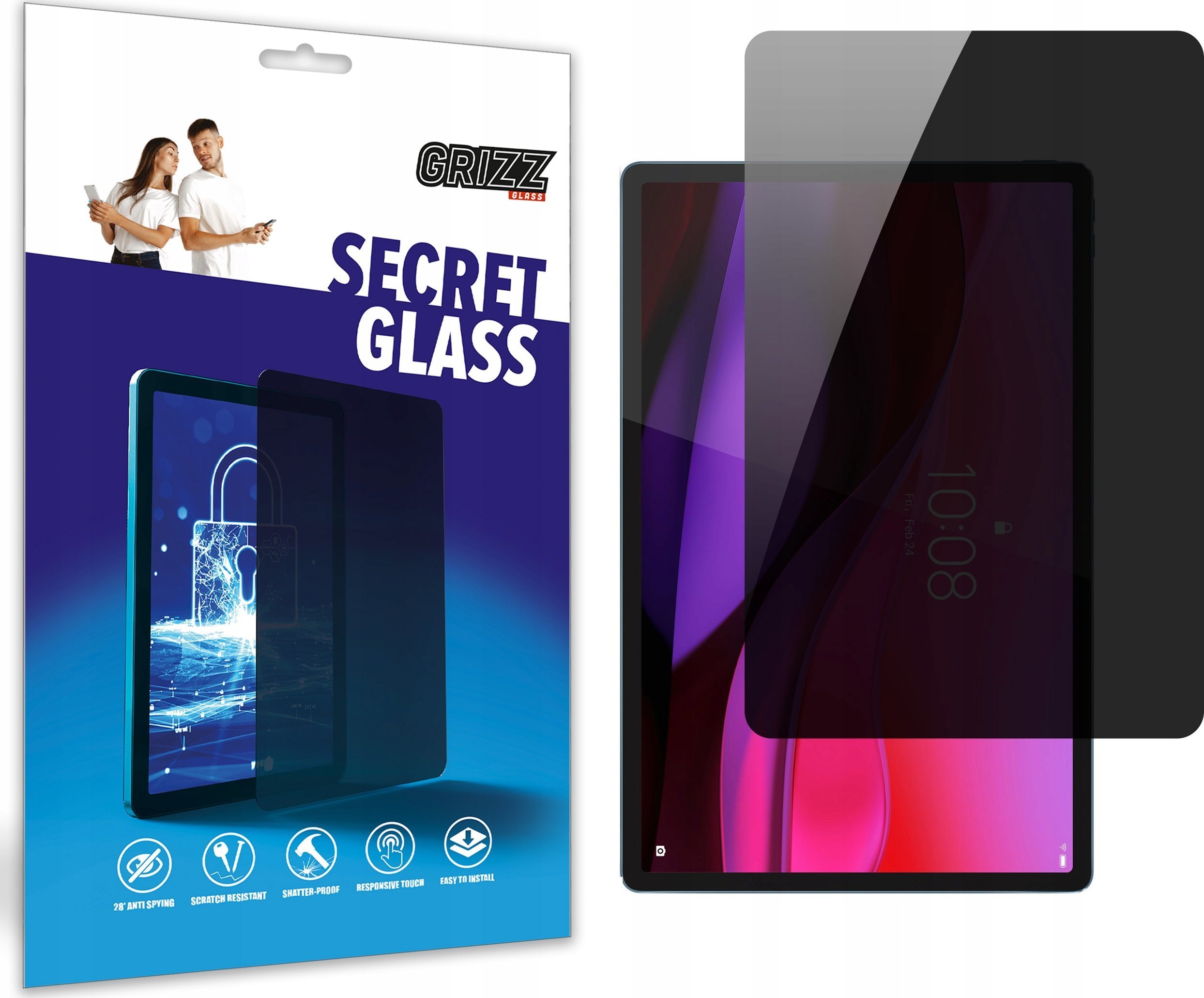 Xham mbrojtës privatësie Grizz SecretGlass për tablet Lenovo Yoga Tab Plus 12.7"