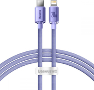 Кабел полнач Baseus USB C во Lightning, 1.2 m, 2.4A, виолетов