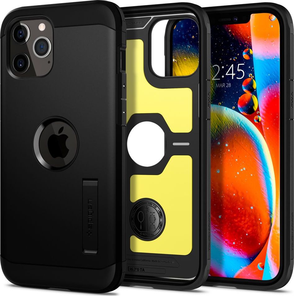 Mbrojtëse Spigen Tough Armor për iPhone 12/12 Pro, e zezë