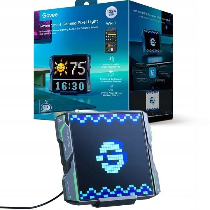 Lampë tavoline Govee Pixel Gaming Light, LED inteligjente, kontroll me aplikacion, shumëngjyrëshe