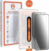 Mbrojtës ekrani Mobile Origin për iPhone 15 Pro Max, xham privatësie 9H, 2 copë, transparent